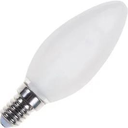 Zniżka Schiefer E14 Kaars Gloeilamp | 40W 2700K 400lm 26V Mat | Dimbaar