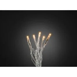 Konstsmide Micro LED Lichtketting | 0,6W 10 Lichtpunten Extra Warmwit 24V | 63cm | 3m aansluitsnoer | Transparante kabel | Voor binnengebruik Darmowa dostawa