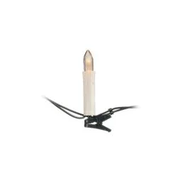 Ostatnia szansa Konstsmide LED Boomkaarsensnoer Lichtketting | 25 Lichtpunten Druipkaarsen 1.5W 230V uitwisselbaar | Binnen | 9.6m, spacing 40cm, groene kabel, luxe knijper