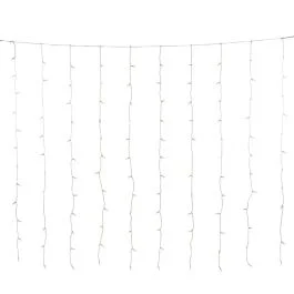 Bestseller Konstsmide LED Lichtgordijn | 120 Lichtpunten Extra Warm Wit | 3.6W 30V | 140x120cm | 5m snoer | Transparante kabel | Alleen voor binnengebruik