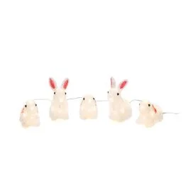 Konstsmide LED Decoratie Set | Acryl 5 Konijnen 40 Lichtpunten | 0,8W Warm Wit 24V | 4m wit snoer | Buiten IP44 | 5m aansluitsnoer Tylko do końca tygodnia
