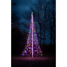 Darmowy zwrot Fairybell Buitenkerstboom | 600cm 1200 LEDs | Multi Colour | Exclusief Mast