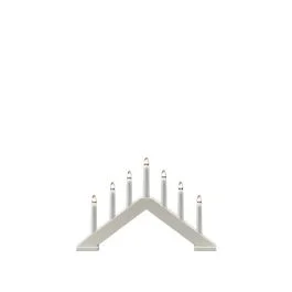 Wybór klientów Konstsmide LED Kandelaar | 7 Lichtpunten Warmwit 230V 21W | Matwit, omgekeerde V | On/off schakelaar | Binnengebruik | 40.5x26.5cm | 1.7m snoer