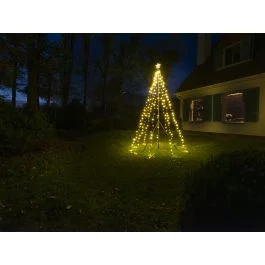 Bezpieczne zakupy Christmas United LED Kerstboom Vlaggenmast | 400cm 450 LEDS | Warm Wit | Inclusief Mast