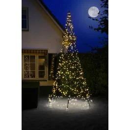 Fairybell Buitenkerstboom | 400cm 640 LEDs | Warm Wit Met Twinkel | Inclusief Mast Bezpieczne zakupy