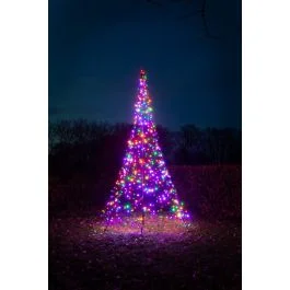 Premium Fairybell Buitenkerstboom | 400cm 640 LEDs | Multi Colour | Inclusief Mast
