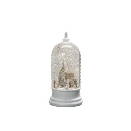 Konstsmide Decoratief Sneeuwtafereel Rond | 0.1W Warmwit | Ø27.2cm x 12.5cm | 1 Lichtpunt | Timer, USB of 3x C batterij | Voor binnen Oferta