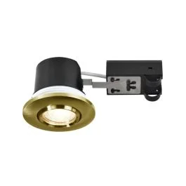 Nordlux Umberto Ø79mm LED Inbouwspot | 1x GU10 Max 7.5W | ip44 | Dimbaar | Goud Ostatnia szansa