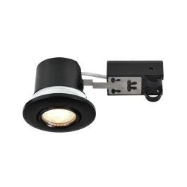 Nordlux Umberto Ø79mm LED Inbouwspot | 1x GU10 Max 7.5W | ip44 | Dimbaar | Zwart Nowość