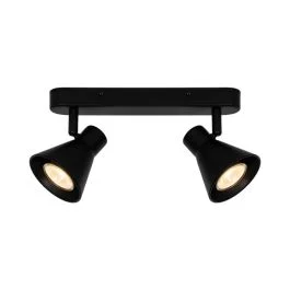 Ekspresowa dostawa Nordlux Eik LED Opbouwspot | 2x GU10 Max 35W | Dimbaar | Zwart