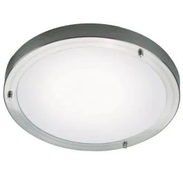 Nordlux Ancona LED Plafondlamp | 2x E27 Max 15W | ip44 | Dimbaar | Zilver Oferta limitowana