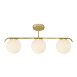 Kup teraz Nordlux Grant LED Plafondlamp | 3x E14 Max 25W | Dimbaar | Goud