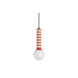 Leitmotiv Rayado Retro LED Hanglamp | 1x E14 15W | Bright orange & white Oferta czasowa