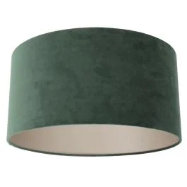 Ostatnie sztuki Steinhauer Lampenkap | Groen Velours Lampenkap ⌀40Cm Met E27 Support. Greenwave
