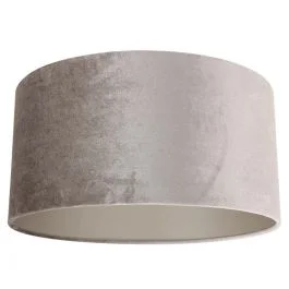Steinhauer Lampenkap | Grijs/Taupe Velours Lampenkap ⌀40Cm Met E27 Support Wybór klientów