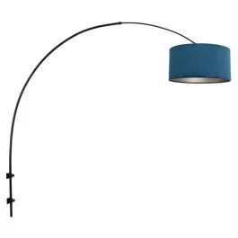 Hit sprzedaży Steinhauer Gramineus LED Wandlamp | 1x E27 40W | Dimbaar | Blauw/Zwart