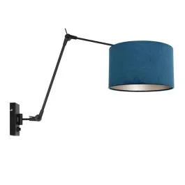 Steinhauer Prestige Chic LED Wandlamp | 1x E27 40W | Dimbaar | Blauw/Zwart Tani