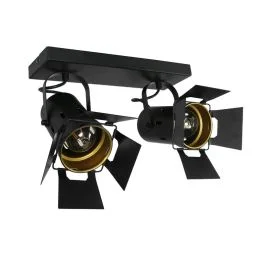 Premium Mexlite Carree LED Plafondspot | 2x E27 40W | Dimbaar | Zwart