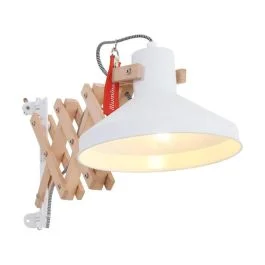 Anne Light Woody LED Schaarlamp | 1x E27 40W | Dimbaar | Hout/Wit Ostatnia szansa