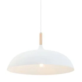 Wybór klientów Mexlite Bjorr LED Hanglamp | 1x E27 40W | Dimbaar | Hout/Wit