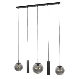 Steinhauer Bollique Hanglamp | 3x E27 + 2x GU10 | Dimbaar | Zwart Ostatnie sztuki
