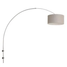 Wysoka jakość Steinhauer Sparkled Light LED Wandlamp | 1x E27 40W | Dimbaar | Creme/Staal