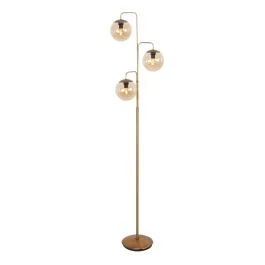 Promocja Steinhauer Bollique LED Vloerlamp | 3x E14 40W | Dimbaar | Brons