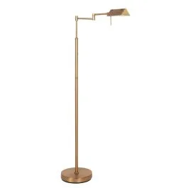 Cena promocyjna Mexlite GlowGo LED Staande Leeslamp | 6W 2700K 550lm 927 | Dimbaar | Brons