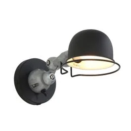 Hit sprzedaży Mexlite Davin LED Wandlamp | 1x E14 40W | Dimbaar | Aluminium/Zwart