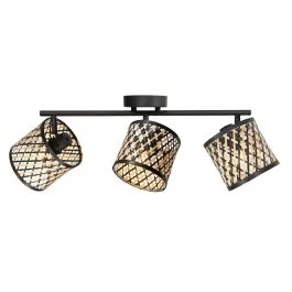 Mexlite Sumba LED Plafondlamp | 3x E14 40W | Dimbaar | Zwart Taniej
