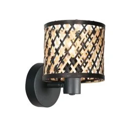 Wybór klientów Mexlite Sumba LED Wandlamp | 1x E14 40W | Dimbaar | Zwart