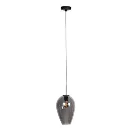 Mexlite Drovia LED Hanglamp | 1x E27 40W | Dimbaar | Smoke glas/Zwart Oferta