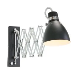 Steinhauer Spring LED Wandlamp | 1x E27 40W | Dimbaar | Staal/Zwart Hit sprzedaży