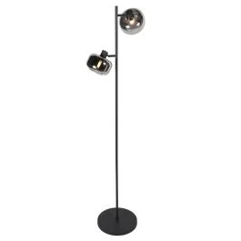 Mexlite Tenebris LED Vloerlamp | 2x E14 40W | Dimbaar | Zwart Rabat
