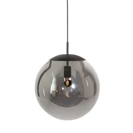 Steinhauer Bollique LED Hanglamp | 1x E27 40W | Dimbaar | Smoke glas/Zwart Bestseller