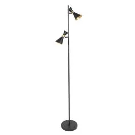 Anne Light Preto LED Vloerlamp | 2x GU10 10W | Dimbaar | Goud/Zwart Popularny