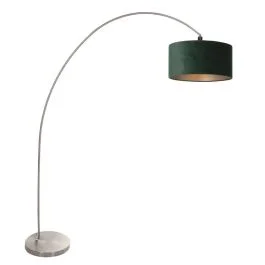 Darmowa dostawa Mexlite Solva LED Staande Booglamp | 1x E27 40W | Dimbaar | Groen/Staal