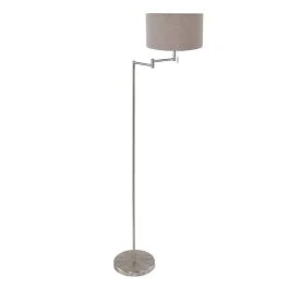 Dostępne od ręki Mexlite Bella LED Vloerlamp | 1x E27 40W | Dimbaar | Grijs/Staal