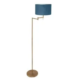 Mexlite Bella LED Vloerlamp | 1x E27 40W | Dimbaar | Blauw/Brons Do wyczerpania zapasów