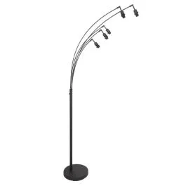 Mexlite Bambus LED Vloerlamp | 5x E14 40W | Dimbaar | Zwart Darmowy zwrot