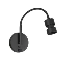 Sprawdź teraz Mexlite Upround LED Wandlamp | 1x GU10 10W | Dimbaar | Zwart