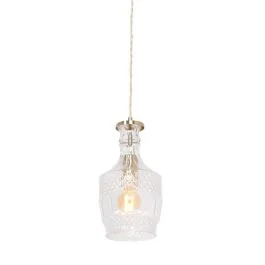 Bezpieczne zakupy Mexlite Grazio Glass LED Hanglamp | 1x E14 40W | Dimbaar | Messing