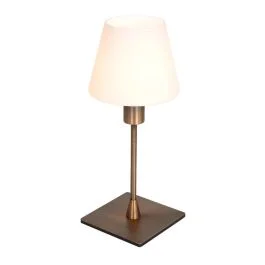 Steinhauer Ancilla LED Tafellamp | 1x E14 40W | Dimbaar | Brons/Wit Kup online
