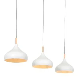 Mexlite Bjorr LED Hanglamp | 3x E27 40W | Dimbaar | Hout/Wit Hit cenowy