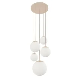 Steinhauer Bollique LED Hanglamp | 5x E27 | Dimbaar | Creme/Wit Oferta limitowana
