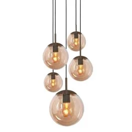 Steinhauer Bollique LED Hanglamp | 5x E27 | Dimbaar | Amberkleurig Nowość