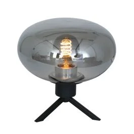 Popularny Steinhauer Reflexion LED Tafellamp | 1x E27 40W | Dimbaar | Smoke glas/Zwart