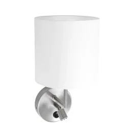 Mexlite Noor LED Wandlamp | 2x E27 2.5W 2700K 240lm 827 | Dimbaar | Staal/Wit Super okazja