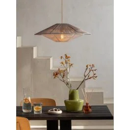 Tylko dziś Good&Mojo Lumbini Hanglamp | 1x E27 max. 60W | Ø60cm | Lichtgrijs