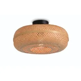 Zamów teraz Good&Mojo Bamboe LED Plafondlamp Palawan | 1X E27 Max 60W | Natural/Black